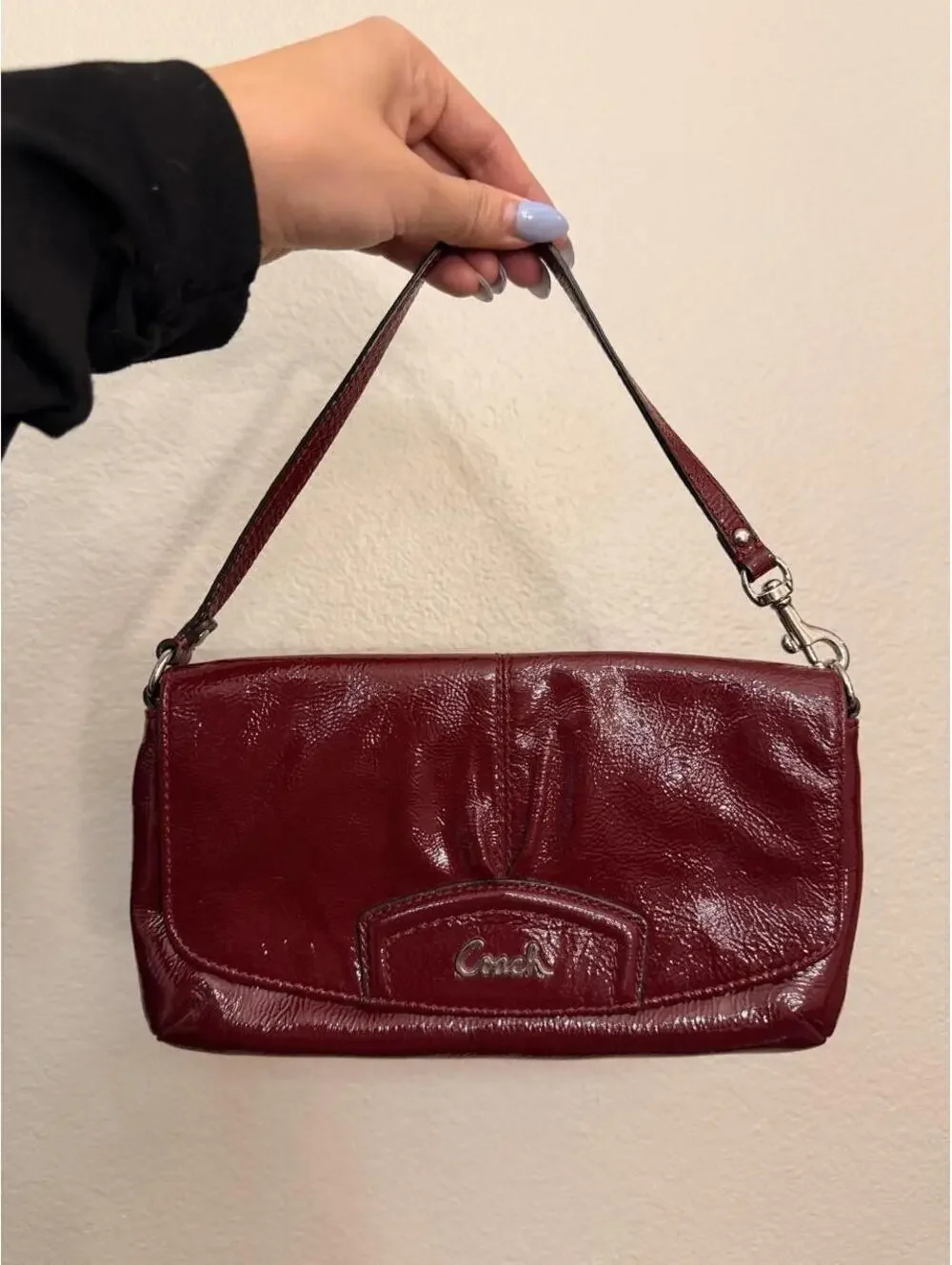 Red Patent Leather Coach Wristlet!